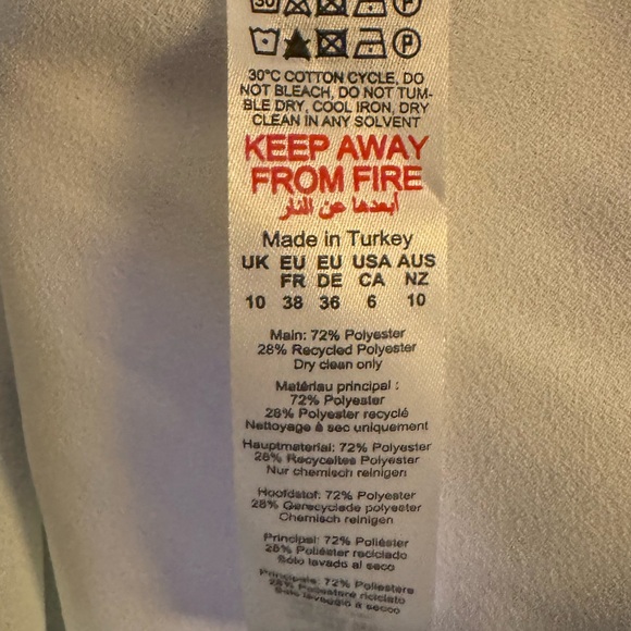 Karen Millen NWT Tailored Crepe Floral Print Tie Neck Mid Maxi Dress White Blue - Picture 4 of 8